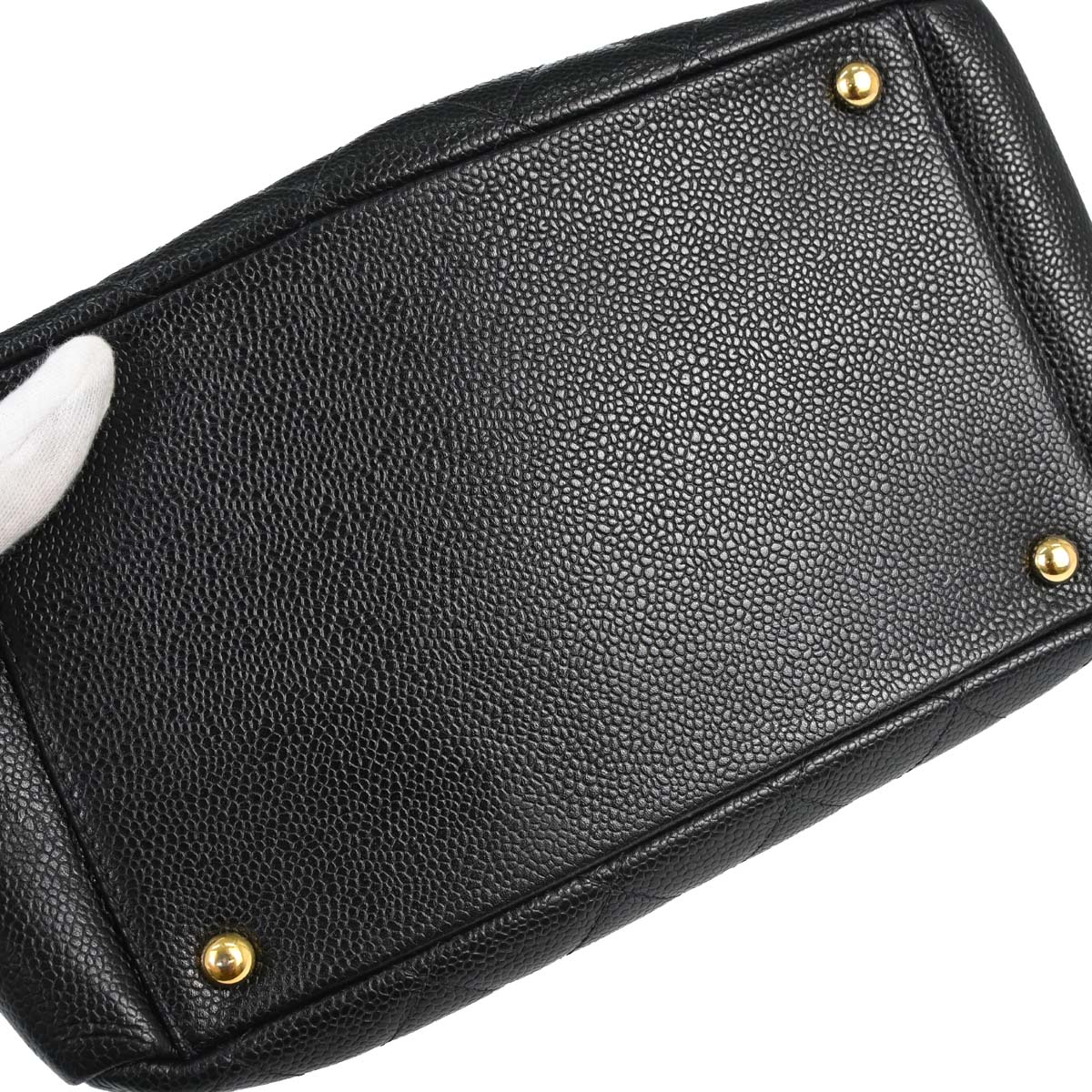 Chanel 2003-2004 Black Caviar Skin Petite Timeless Tote PTT Chain Handbag