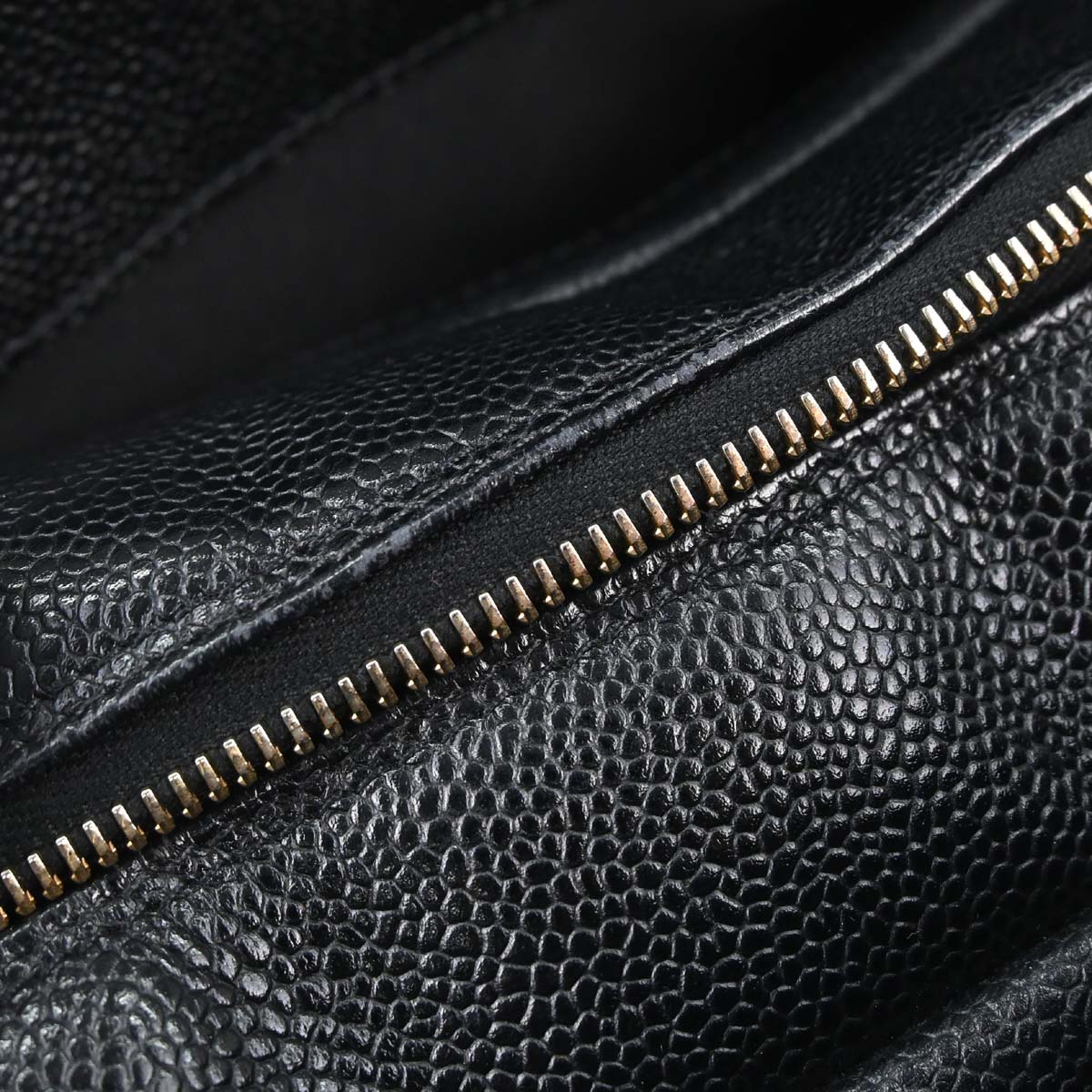 Chanel 2003-2004 Black Caviar Skin Petite Timeless Tote PTT Chain Handbag