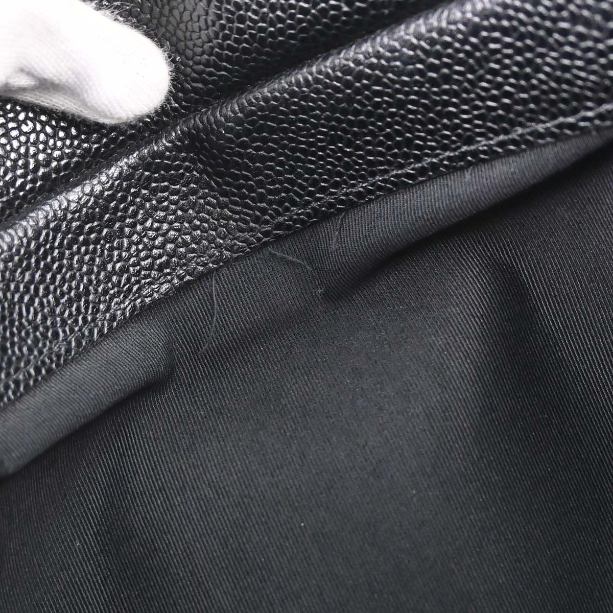 Chanel 2003-2004 Black Caviar Skin Petite Timeless Tote PTT Chain Handbag