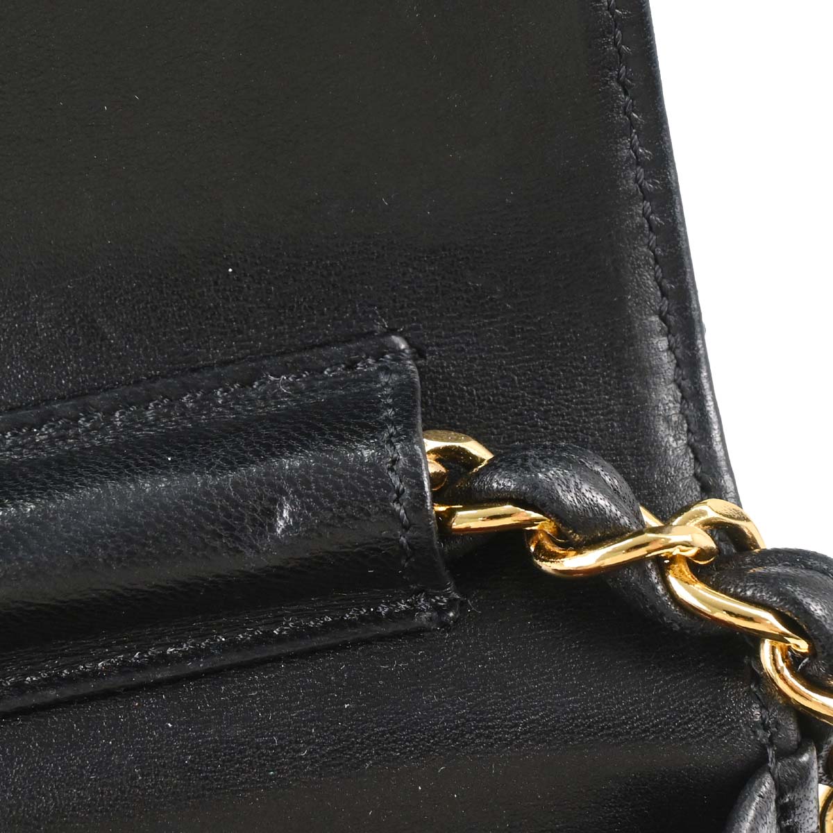Chanel 1997-1999 Black Lambskin Pushlock Small Half Flap Shoulder Bag
