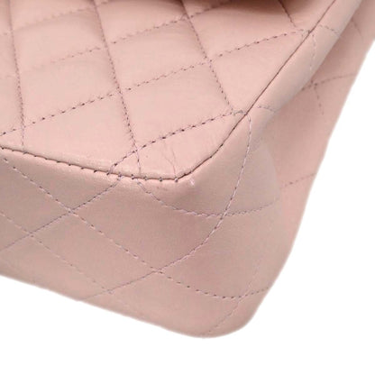Chanel 2000-2002 Pink Lambskin Medium Classic Double Flap Shoulder Bag
