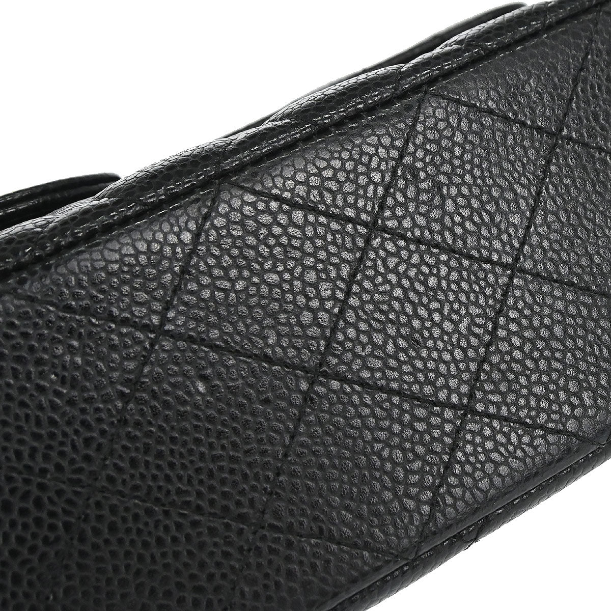 Chanel Black Caviar Skin Medium Classic Double Flap Shoulder Bag