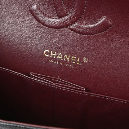 Chanel Black Caviar Skin Medium Classic Double Flap Shoulder Bag