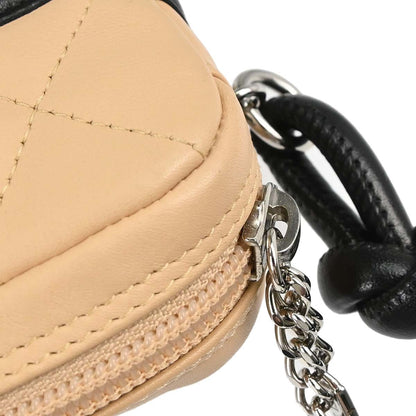 Chanel 2005-2006 Beige Black Calfskin Cambon Ligne Handbag