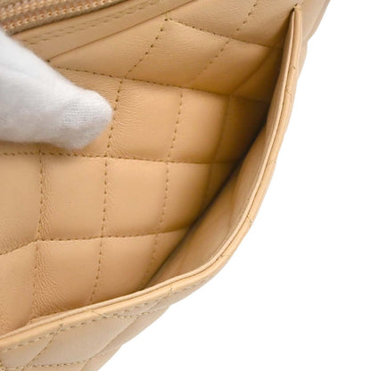 Chanel 2005-2006 Beige Black Calfskin Cambon Ligne Handbag