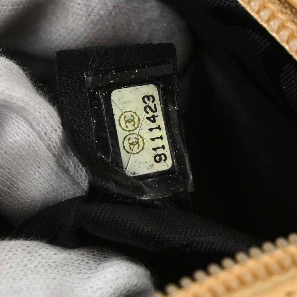 Chanel 2005-2006 Beige Black Calfskin Cambon Ligne Handbag