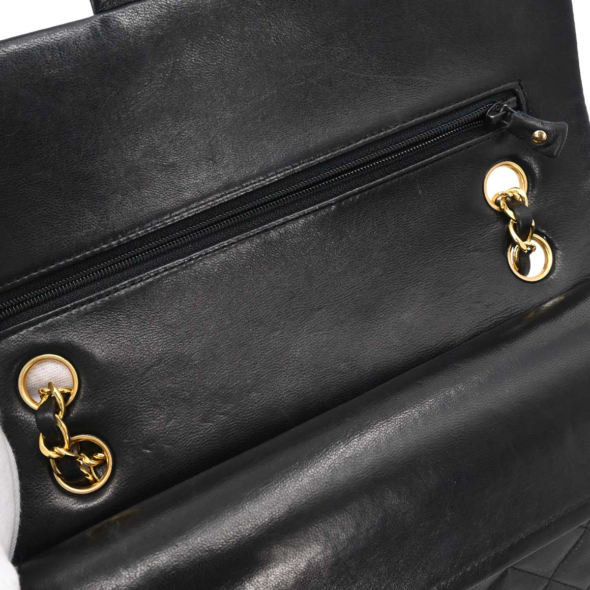 Chanel Black Lambskin Medium Classic Double Flap Shoulder Bag