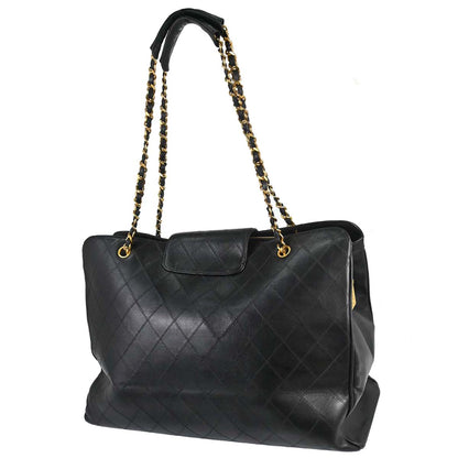 Chanel 1994-1996 Black Lambskin Bicolore Supermodel Shoulder Bag