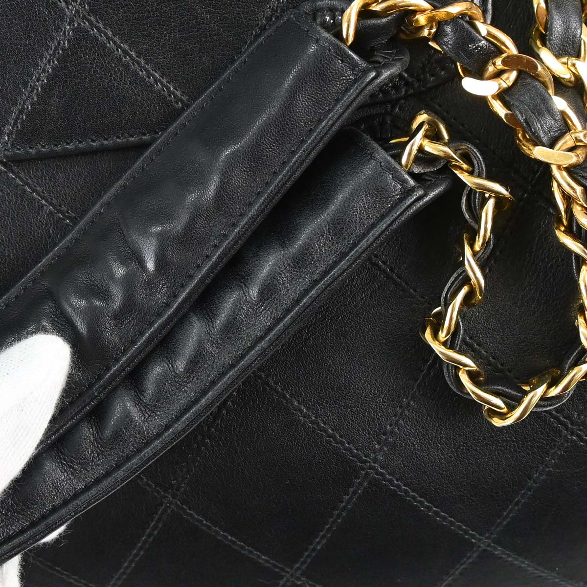 Chanel 1994-1996 Black Lambskin Bicolore Supermodel Shoulder Bag