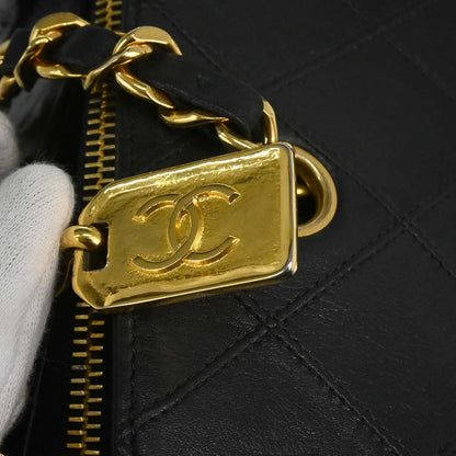 Chanel 1994-1996 Black Lambskin Bicolore Supermodel Shoulder Bag