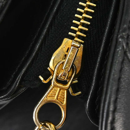 Chanel 1994-1996 Black Lambskin Bicolore Supermodel Shoulder Bag