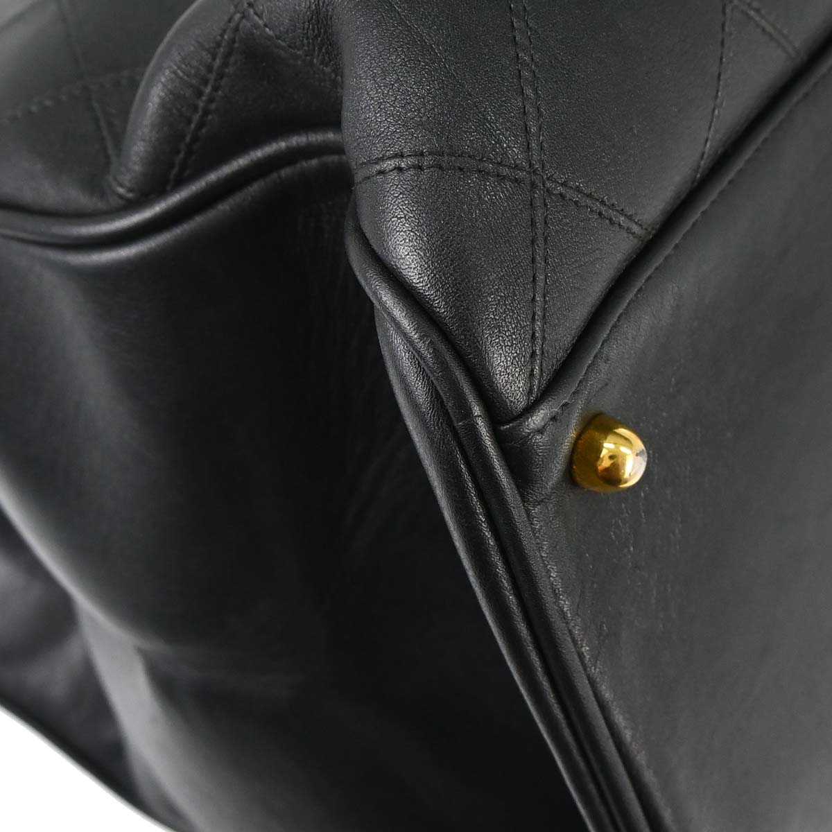 Chanel 1994-1996 Black Lambskin Bicolore Supermodel Shoulder Bag
