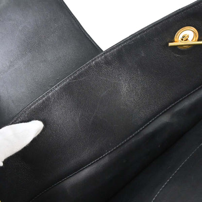 Chanel 1994-1996 Black Lambskin Bicolore Supermodel Shoulder Bag