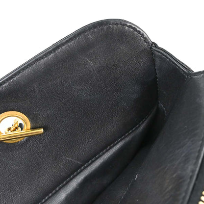 Chanel 1994-1996 Black Lambskin Bicolore Supermodel Shoulder Bag