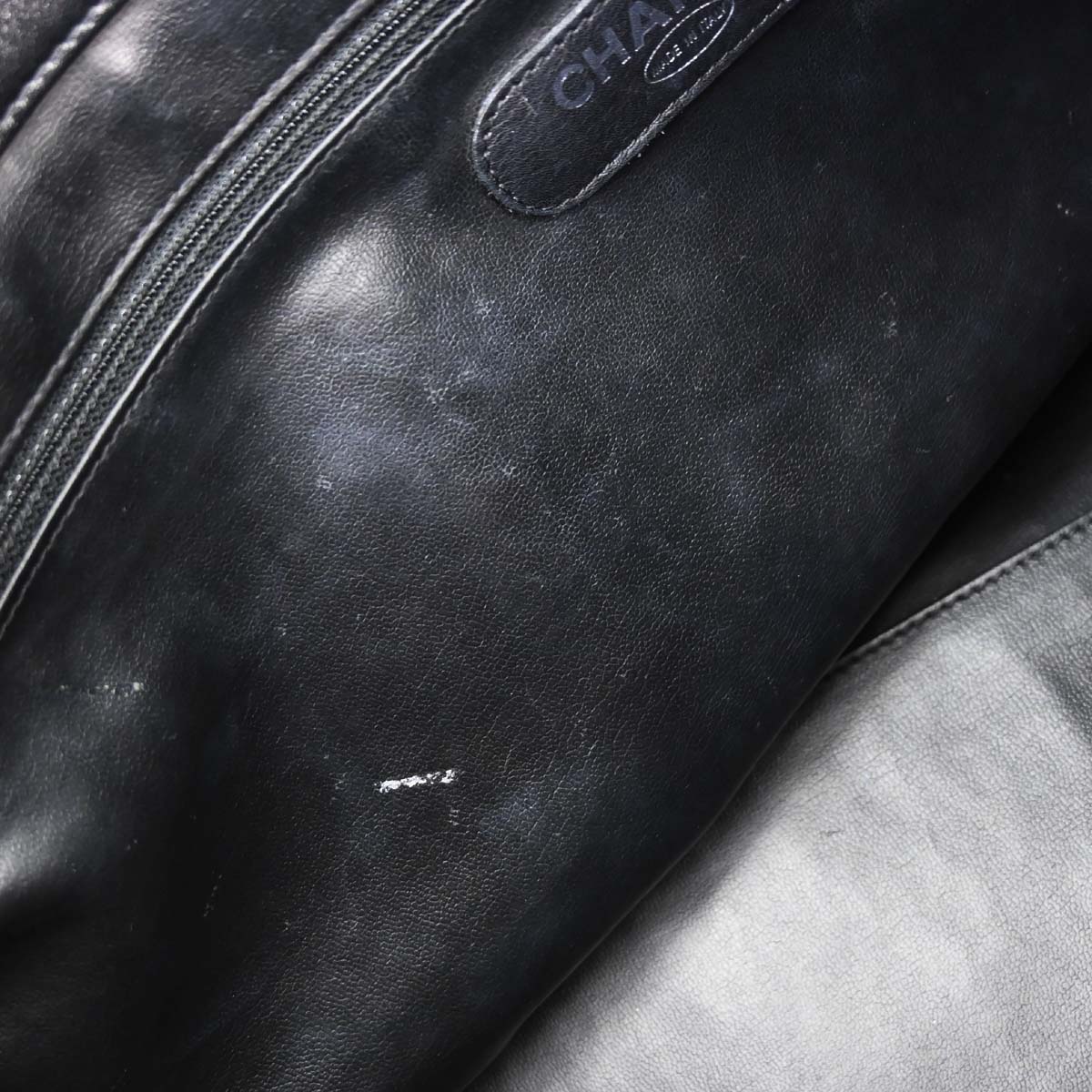 Chanel 1994-1996 Black Lambskin Bicolore Supermodel Shoulder Bag