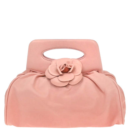 Chanel 2003-2004 Pink Lambskin Camellia Handbag