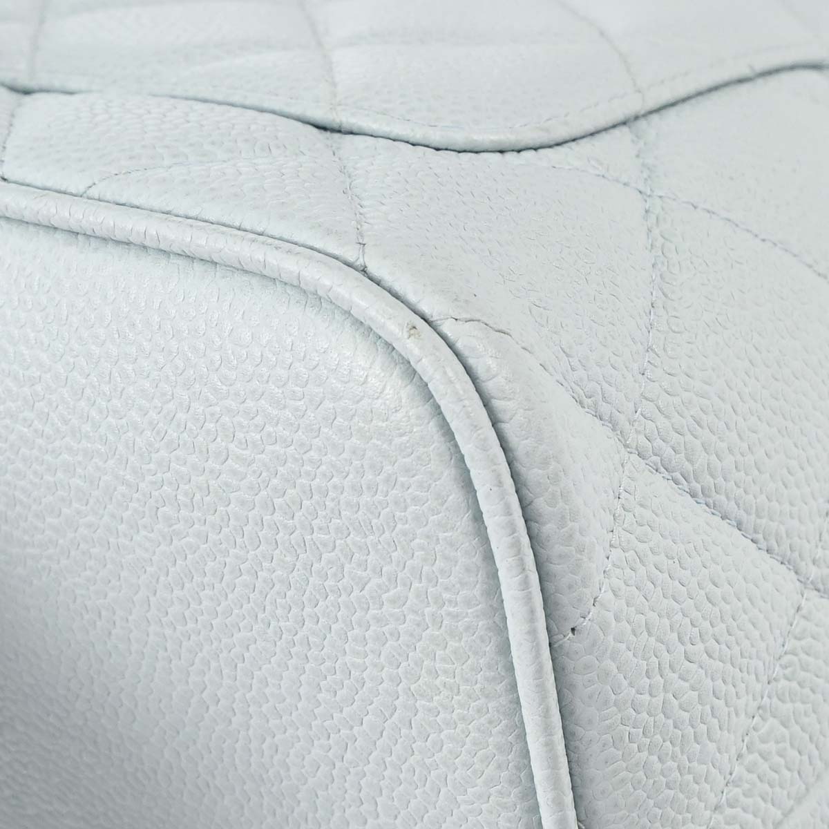 Chanel 2002-2003 Light Blue Caviar Skin Medallion Tote Handbag