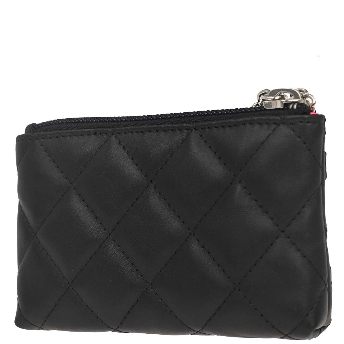 Chanel 2012 Black Calfskin Cambon Coin Purse Wallet