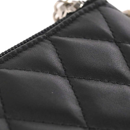 Chanel 2012 Black Calfskin Cambon Coin Purse Wallet