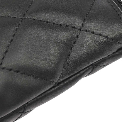 Chanel 2012 Black Calfskin Cambon Coin Purse Wallet