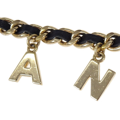 Chanel Logo Chain Belt Gold Black 05V Small Good