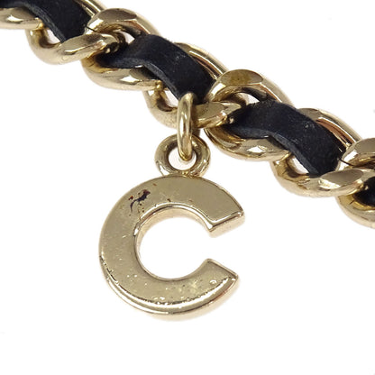 Chanel Logo Chain Belt Gold Black 05V Small Good