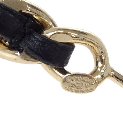 Chanel Logo Chain Belt Gold Black 05V Small Good