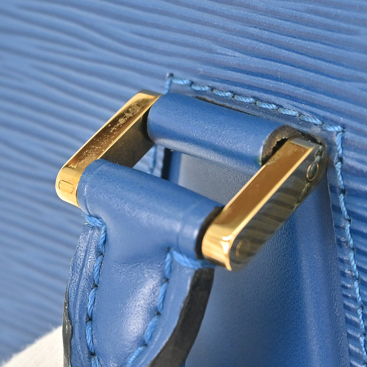 Louis Vuitton Blue Epi Sablon Handbag M52045