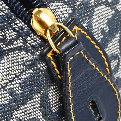 Christian Dior Navy Canvas Trotter Double Saddle Handbag