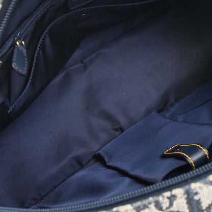 Christian Dior Navy Canvas Trotter Double Saddle Handbag