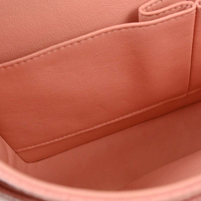 Chanel 2005-2006 Pink Caviar Skin Medium Classic Double Flap Shoulder Bag