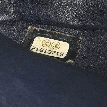 Chanel 2015-2016 Navy Rabbit Fur Shoulder Bag