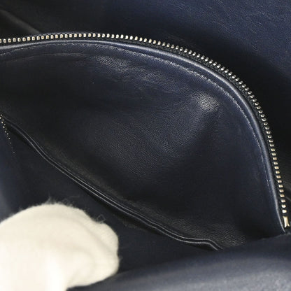 Chanel 2015-2016 Navy Rabbit Fur Shoulder Bag