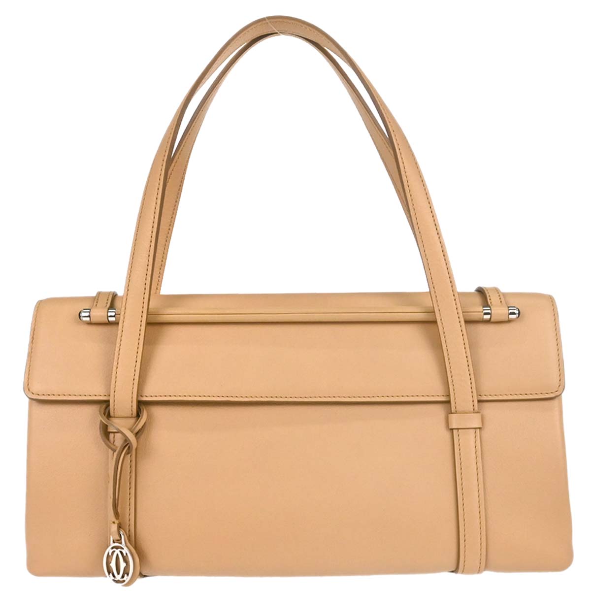 Cartier Beige Leather Cabochon Handbag