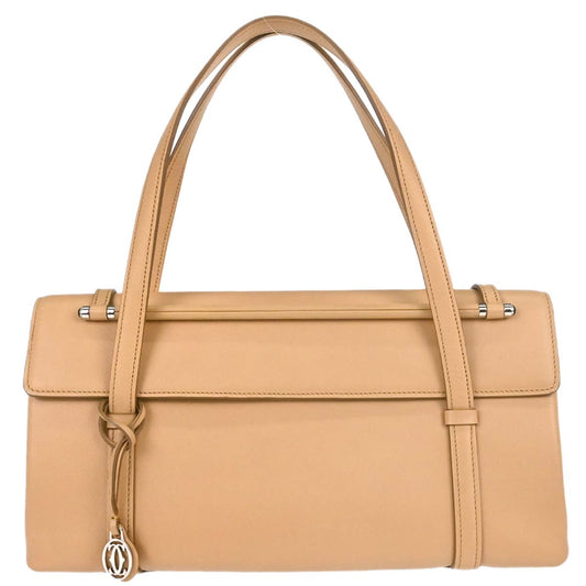 Cartier Beige Leather Cabochon Handbag