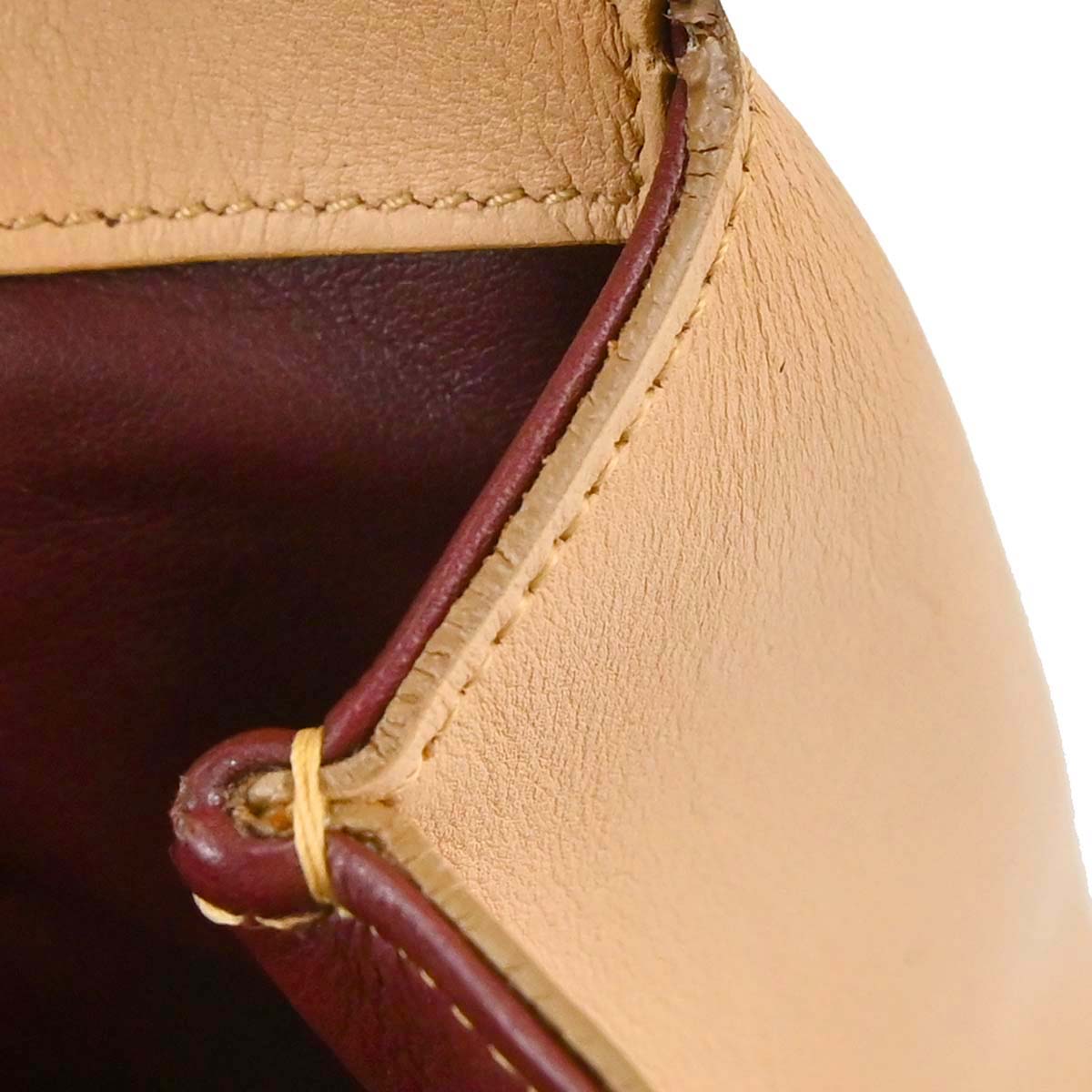 Cartier Beige Leather Cabochon Handbag