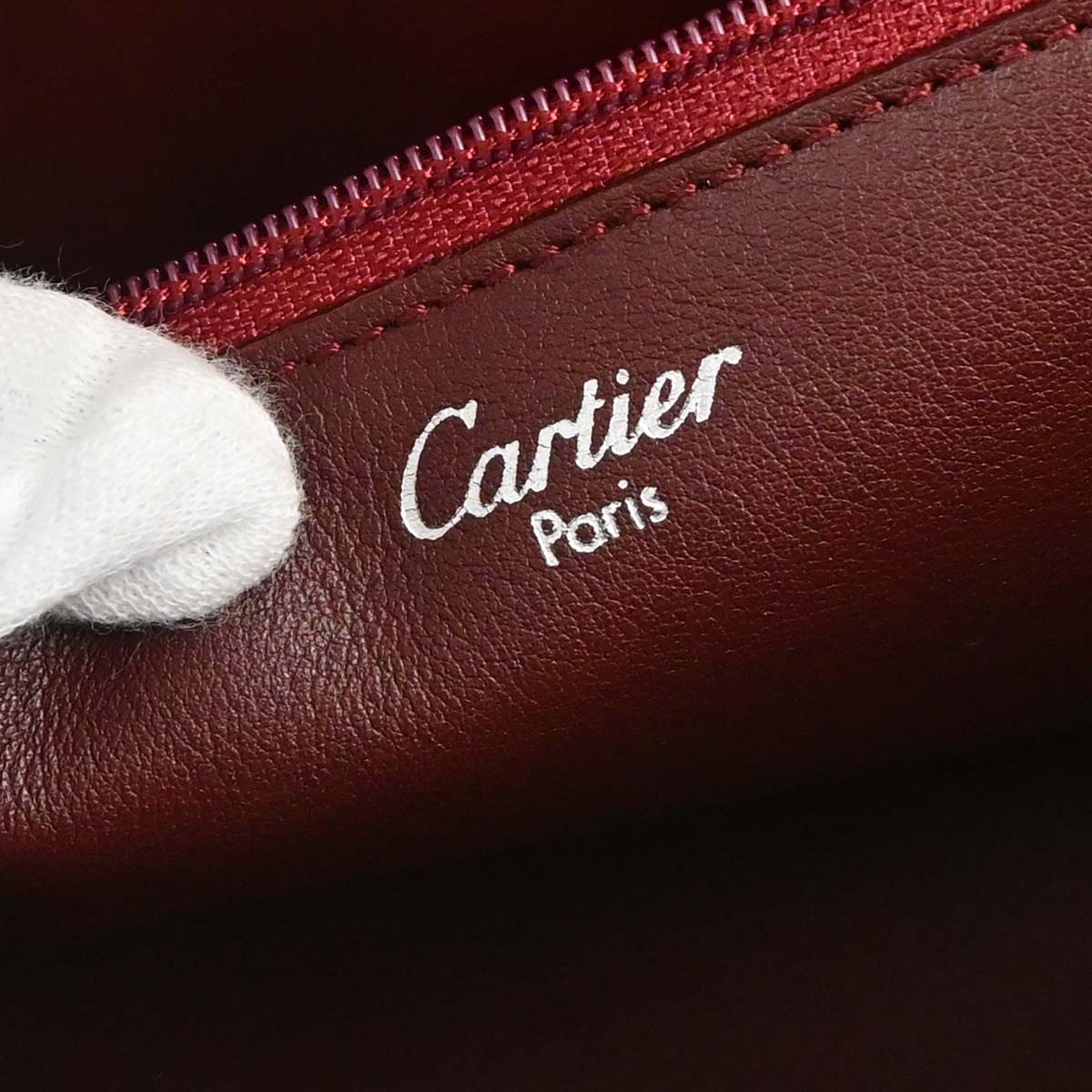 Cartier Beige Leather Cabochon Handbag