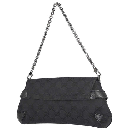 Gucci Black GG Canvas Horsebit Handbag