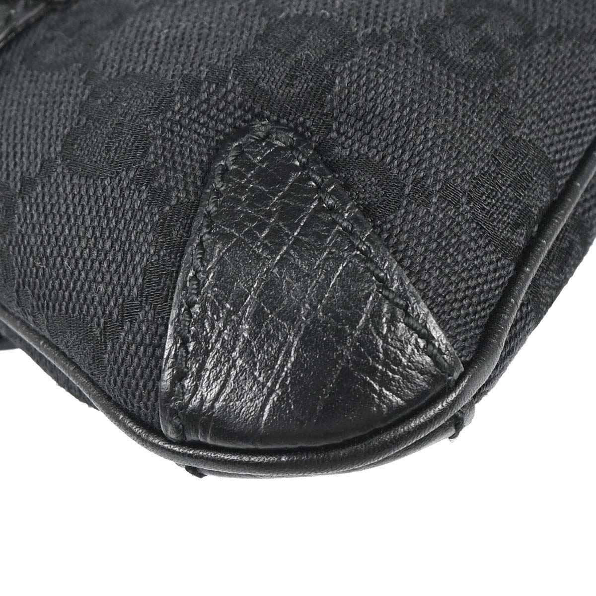 Gucci Black GG Canvas Horsebit Handbag