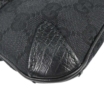 Gucci Black GG Canvas Horsebit Handbag