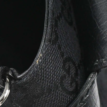 Gucci Black GG Canvas Horsebit Handbag