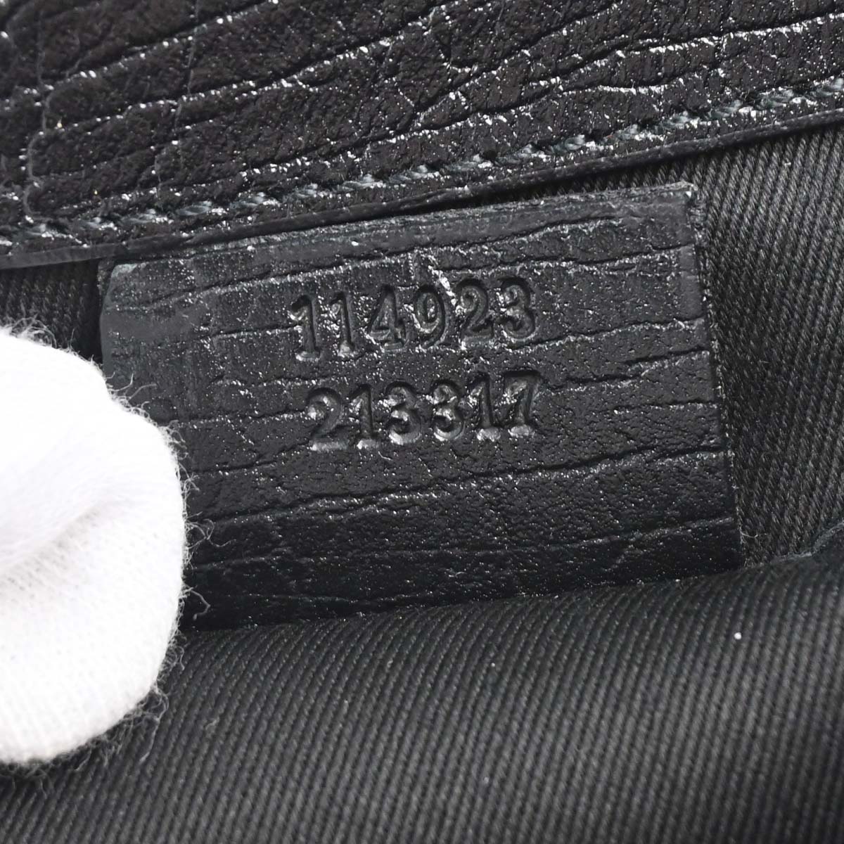 Gucci Black GG Canvas Horsebit Handbag