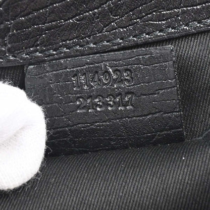 Gucci Black GG Canvas Horsebit Handbag