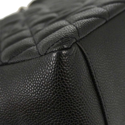 Chanel 2009-2010 Black Caviar Skin Petite Shopping Tote PST Chain Handbag