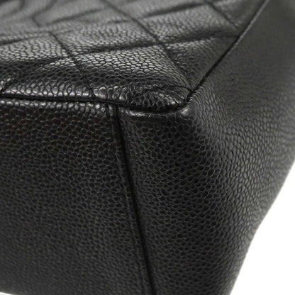 Chanel 2010-2011 Black Caviar Skin Petite Shopping Tote PST Chain Handbag