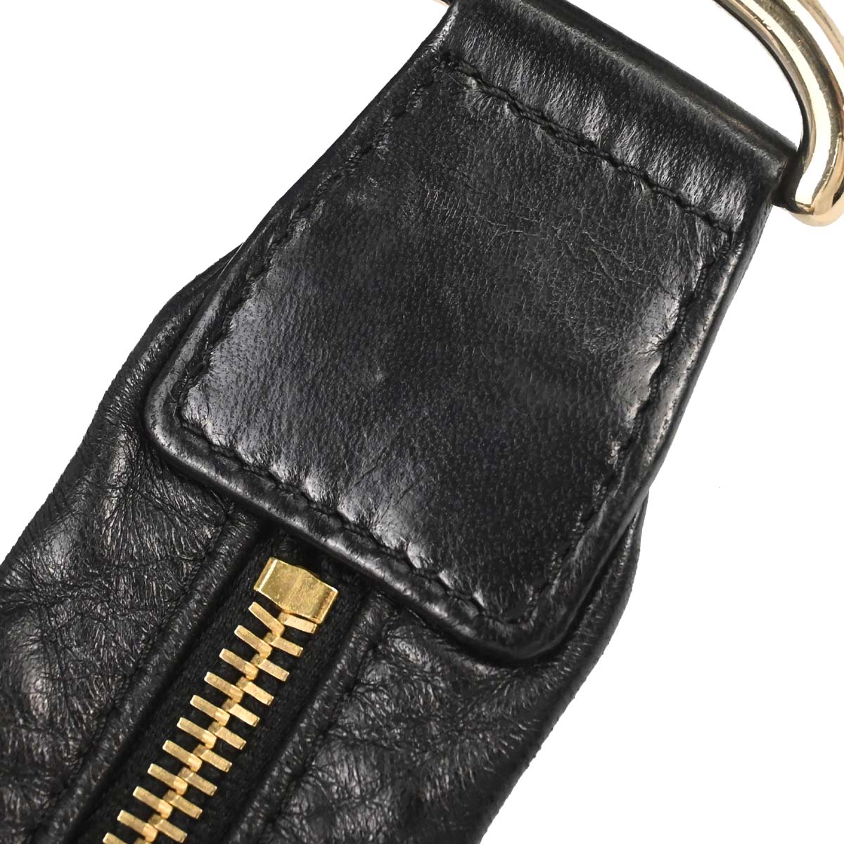 Chanel 2008-2009 Black Lambskin Jersey Scales Shoulder Bag