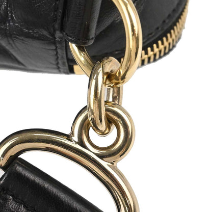 Chanel 2008-2009 Black Lambskin Jersey Scales Shoulder Bag