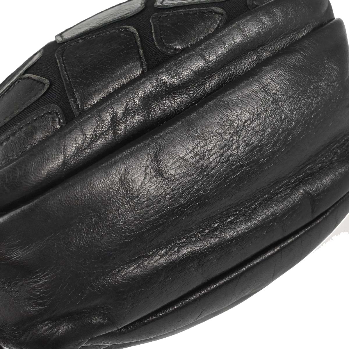 Chanel 2008-2009 Black Lambskin Jersey Scales Shoulder Bag