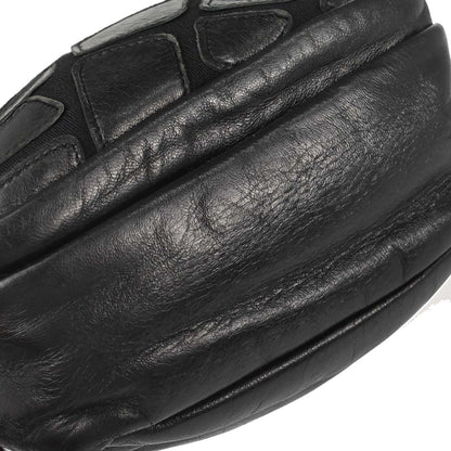 Chanel 2008-2009 Black Lambskin Jersey Scales Shoulder Bag