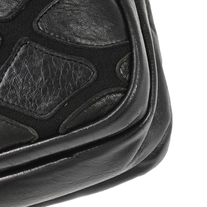 Chanel 2008-2009 Black Lambskin Jersey Scales Shoulder Bag